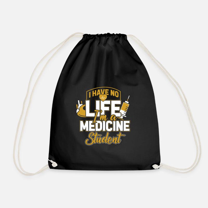 Medizin Student Arzt Doktor Geschenk - Turnbeutel - Schwarz