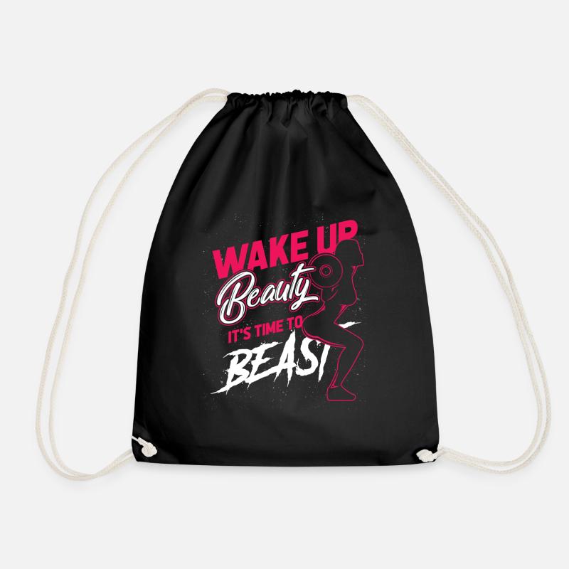 Sport Training Frau Mädchen Geschenk Squat - Turnbeutel - Schwarz