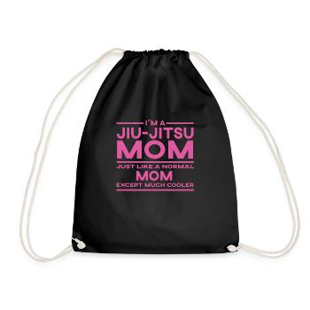 BJJ MOM - Brazilian Jiu-Jitsu MMA T-Shirt - Turnbeutel - Schwarz - Vorne