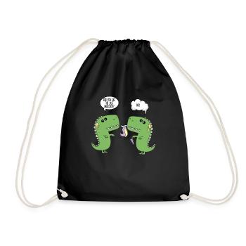Cadeau de licorne drôle de dinosaure - Sac de sport léger - noir - Devant