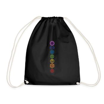 People who love Chakra Sacred Symbol Gift Idea - Drawstring Bag - black - Front