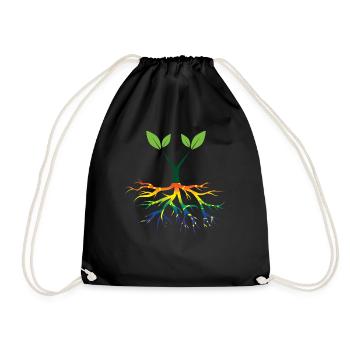 Nature - Arc-en-ciel - Conservation - Racines - Sac de sport léger - noir - Devant