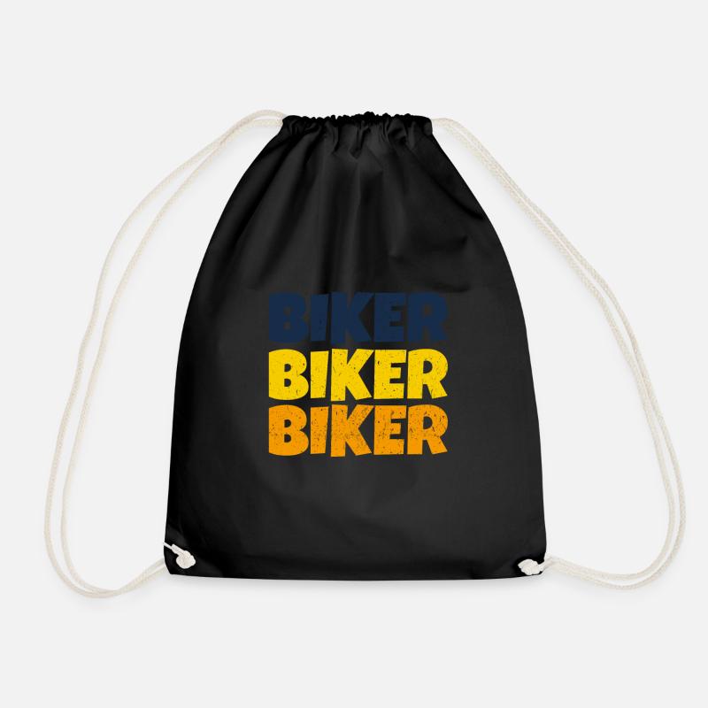 Biker Motorrad - Turnbeutel - Schwarz