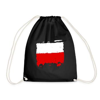 Polska flaga - Pologne drapeau - Pologne flag - Sac de sport léger - noir - Devant
