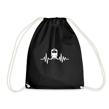 Train Heartbeat - Turnbeutel - Schwarz - Vorne