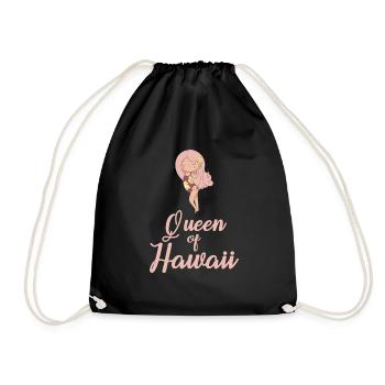 Queen of Hawaii - Drawstring Bag - black - Front