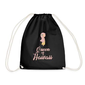 Hawaii Flower Girl - Drawstring Bag - black - Front