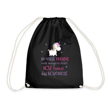 J’ai le plus beau cheval - Sac de sport léger - noir - Devant