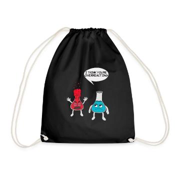 Science Experiment Tshirt - Drawstring Bag - black - Front
