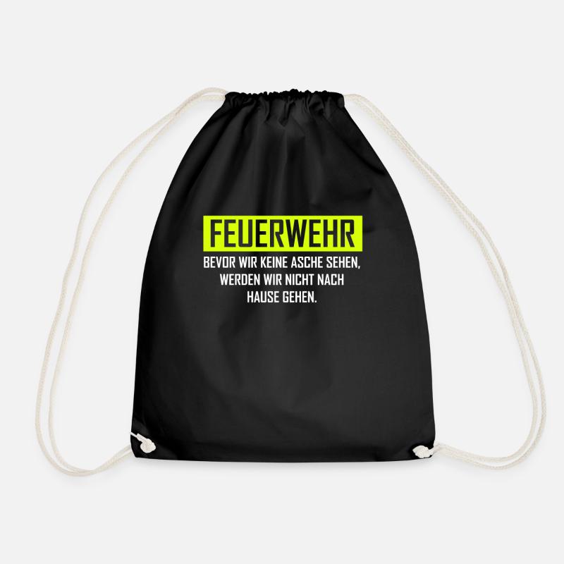 Freiwillige Feuerwehr Asche Geschenkidee - Turnbeutel - Schwarz