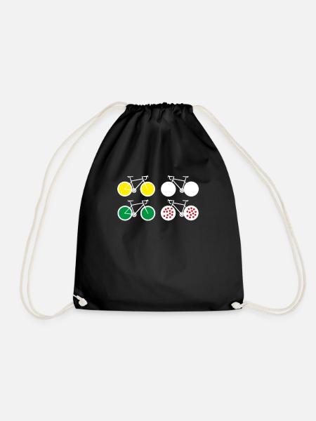 France cycling race tour cycling racing bike jerseys - Drawstring Bag - black