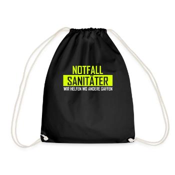 Emergency Paramedics Help where other gazes gawk - Drawstring Bag - black - Front