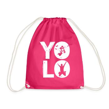 YOLO - Turnbeutel - Fuchsia - Vorne