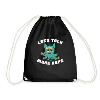 The Small But Adorable Dumbo Octopus Tshirt - Drawstring Bag - black - Front