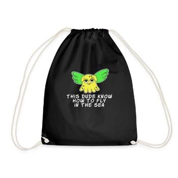 Das kleine aber entzückende Dumbo Octopus T-Shirt - Turnbeutel - Schwarz - Vorne