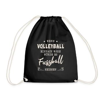 Comparaison de Volleyball à Fussall T-shirt - Sac de sport léger - noir - Devant