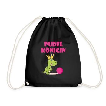 Poodle Queen Poodle Queen Cones T-Shirt - Drawstring Bag - black - Front