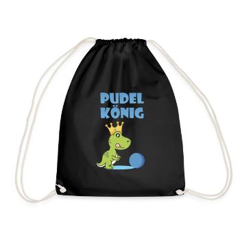 Pudelkoenig - Pudelkönig Kegeln T-Shirt - Turnbeutel - Schwarz - Vorne