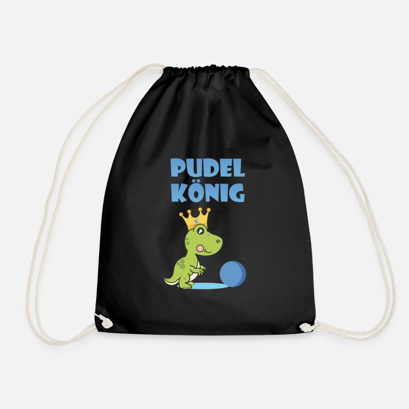 Poodle King - Poodle King Cones T-Shirt - Drawstring Bag - black