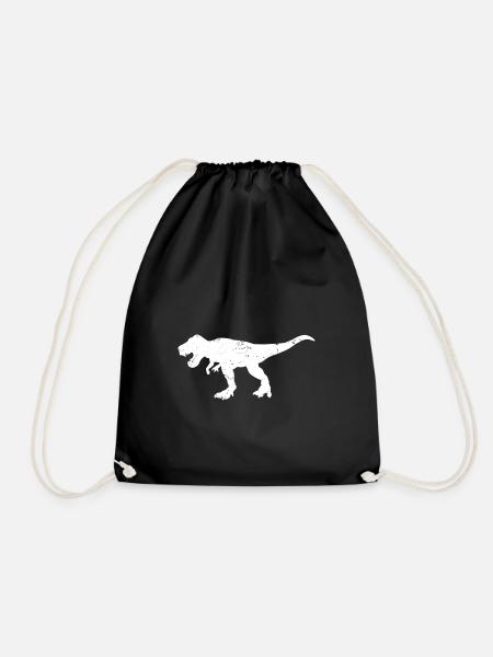 T-Rex - Drawstring Bag - black