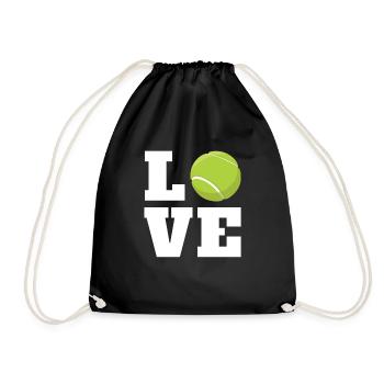 Tennis Tennis Ball Tennis Court Gift - Drawstring Bag - black - Front