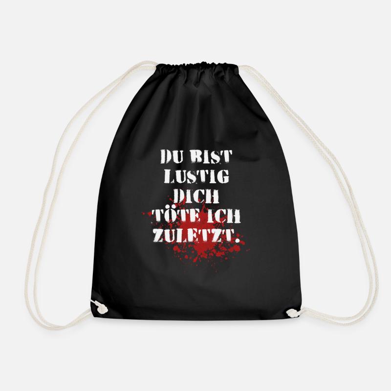 Dich töte ich zuletzt. - Turnbeutel - Schwarz