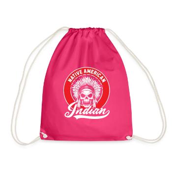 Indianer - Turnbeutel - Fuchsia - Vorne