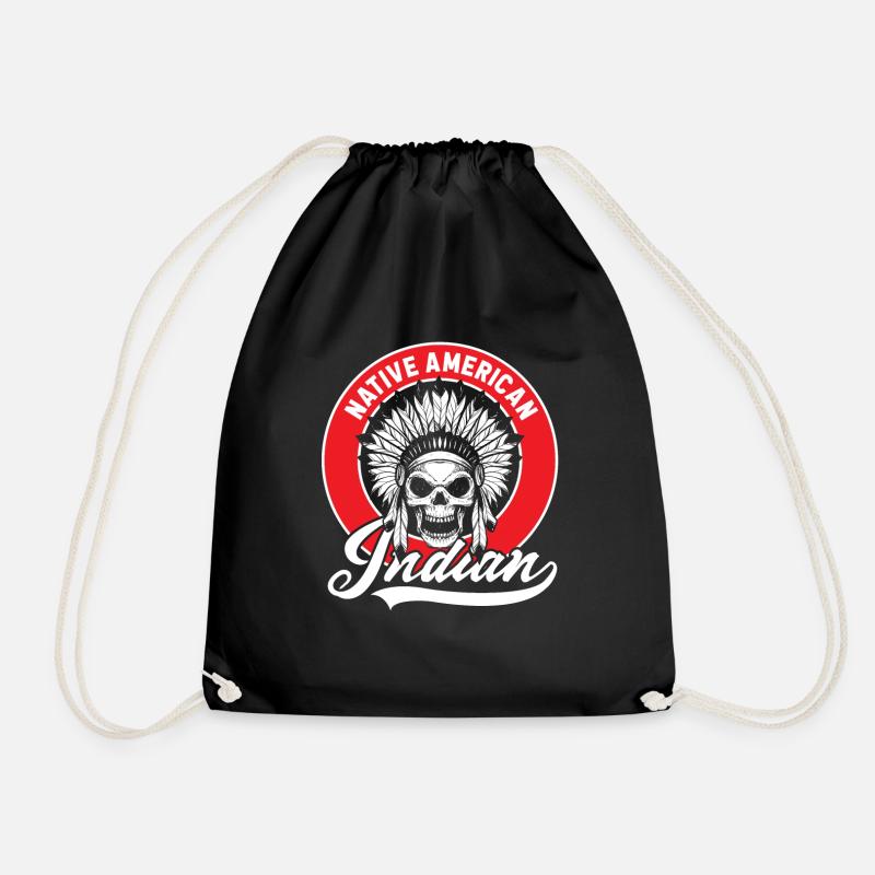 Indianer - Turnbeutel - Schwarz