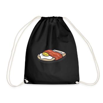 Petit déjeuner au bacon - Sac de sport léger - noir - Devant