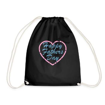Happy Father's Day - Drawstring Bag - black - Front