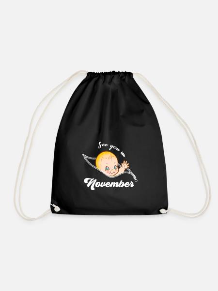 Pregnancy Pregnancy November gift idea - Drawstring Bag - black
