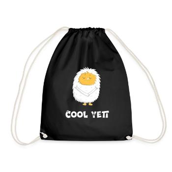 Cool Yeti - Drawstring Bag - black - Front