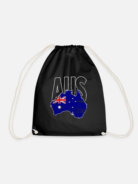 Australien Flagge - Turnbeutel - Schwarz
