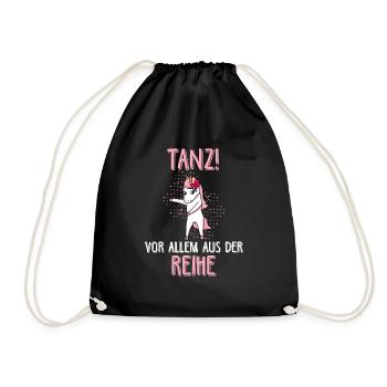 Unicorn unicorns dance especially out of line - Drawstring Bag - black - Front