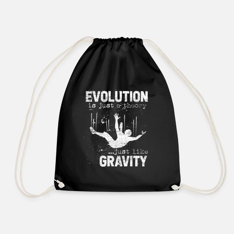 Evolution Darwin Forschung Wissenschaft Theorie - Turnbeutel - Schwarz