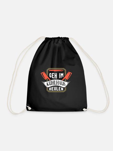 Metzger Fleischer T-Shirt - Turnbeutel - Schwarz