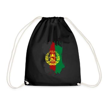 Drapeau afghan - Sac de sport léger - noir - Devant