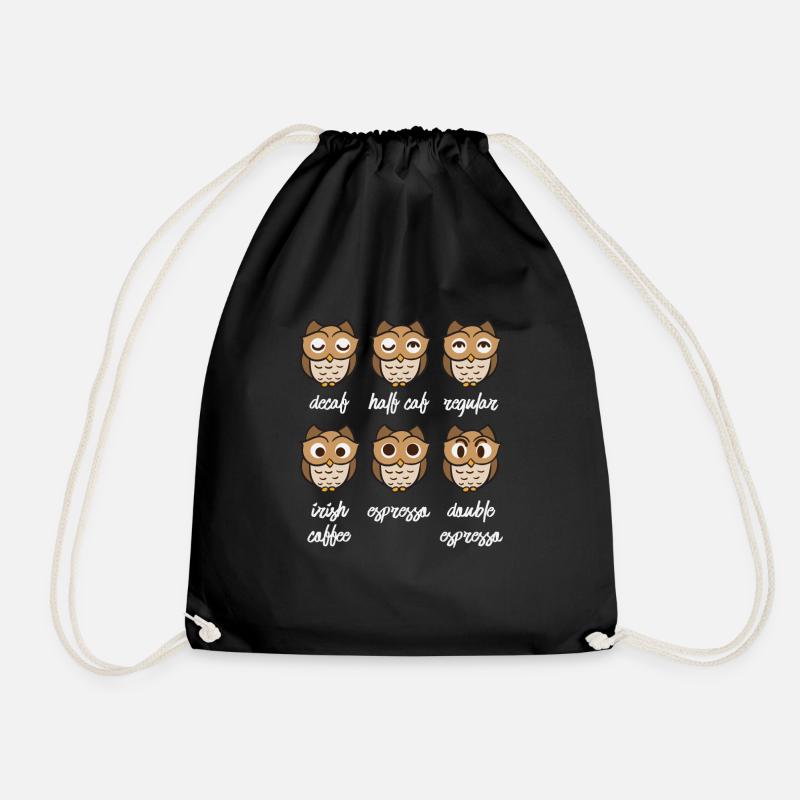 Différentes humeurs du hibou de café - Sac de sport léger - noir