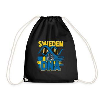 Schweden ist in meiner DNA - Turnbeutel - Schwarz - Vorne