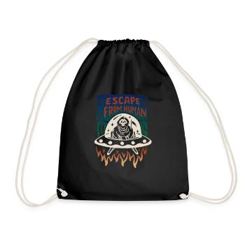 Escape from Human - Drawstring Bag - black - Front