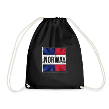 Norwegen - Turnbeutel - Schwarz - Vorne