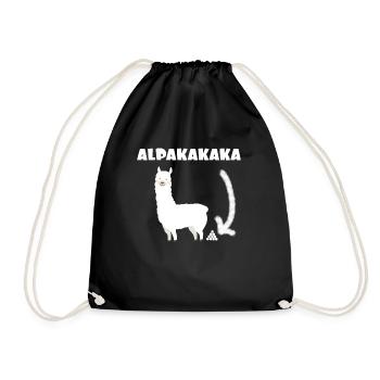 Alpacakaka Alpaca Lama Kaka - Drawstring Bag - black - Front