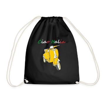 Ciao Italia Italy Italian Italian - Drawstring Bag - black - Front