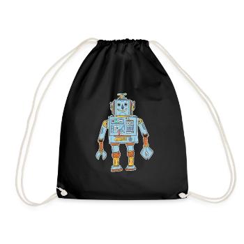 Robot T-Shirt Kids - Sac de sport léger - noir - Devant