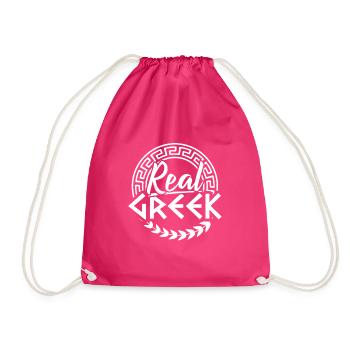 Ancient Greece Greek Athens gift - Drawstring Bag - fuchsia - Front
