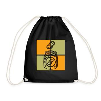 Beurre d'arachide Pop Art - Sac de sport léger - noir - Devant