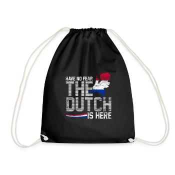 Netherlands - Drawstring Bag - black - Front