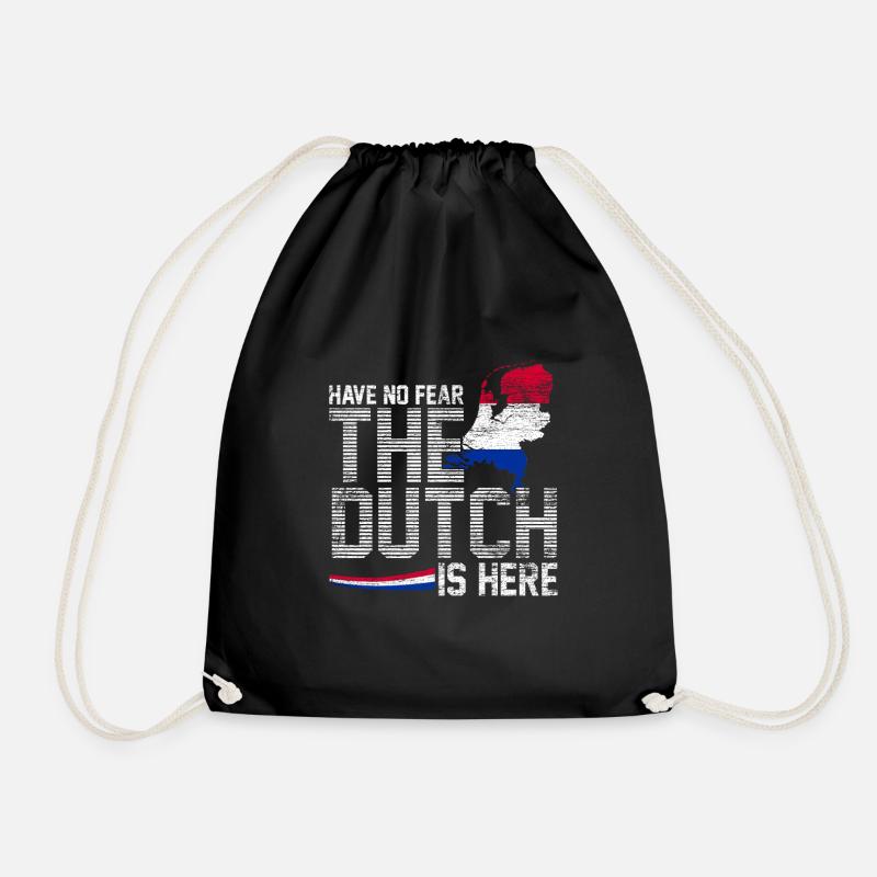 Netherlands - Drawstring Bag - black