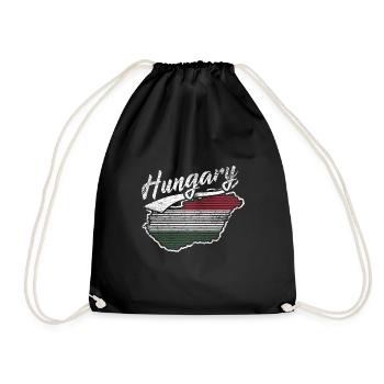 Ungarn Heimat Budapest Nation Geschenk Balaton - Turnbeutel - Schwarz - Vorne