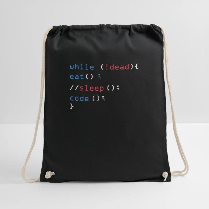 While Not Dead Eat Sleep Code programmeur pirate informatique Sac de sport léger